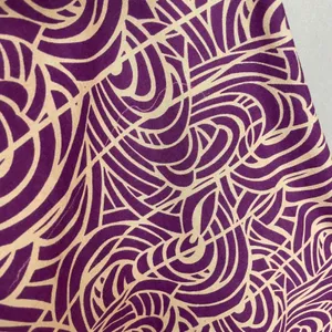 Handmade Muumuu Dress Short Sleeves Midi Purple Tan Swirl Print Women Hawaiian thumbnail 9
