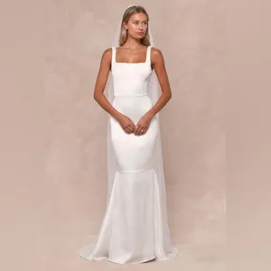 LULU’S Luxe Loveliness White Satin Backless Mermaid Maxi Dress thumbnail 6