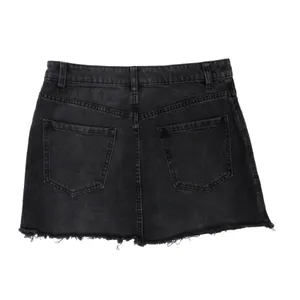Free People We The Free Zip It Up Mini Skirt Black Denim Mini Jean Mini Skirt 28 thumbnail 7