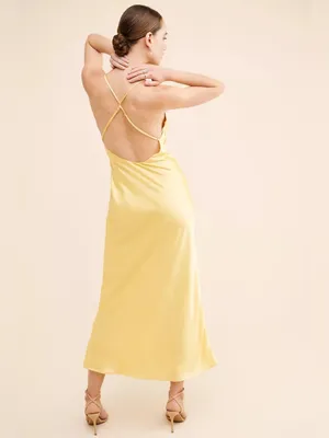 Anthropologie If By Sea Satin Slip Maxi Dress thumbnail 4