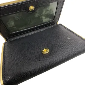 Michael Kors Small Black Foldable Wallet with Gold Trim thumbnail 9