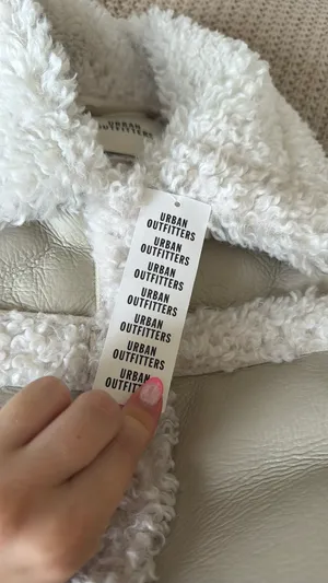 Urban Outfitters NWT Cream & White Faux Leather Jacket w Faux Fur Trim thumbnail 6
