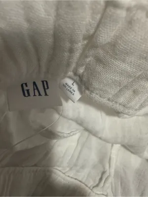 NWOT GAP White Elastic-Waist Casual Pants thumbnail 6