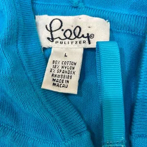 Lilly Pulitzer vintage blue Zip Up Hoodie size large thumbnail 3