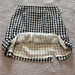 Small•American Eagle•Classic• Navy and White Gingham Skirt thumbnail 7