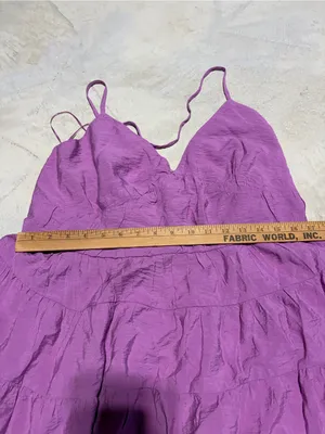 Abercrombie & fitch Purple Tiered Spaghetti Strap Dress XLP thumbnail 3