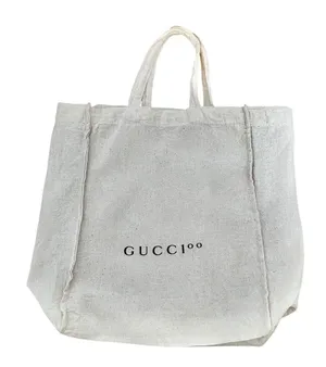 Gucci Cotton Canvas Reusable Tote Bag Dustbag thumbnail 1