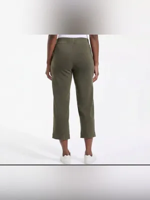 Lands End Women’s Starfish Mid Rise Pull On Crop Pants Size Medium (10-12) thumbnail 2