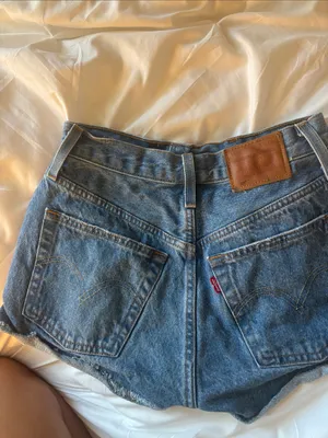 Levi's 501 High-Rise Blue Denim Cutoff Shorts thumbnail 3