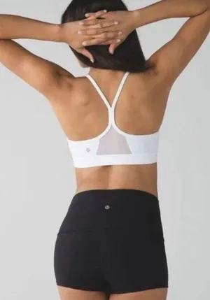 Lululemon Flow Y IV Bra in White thumbnail 2