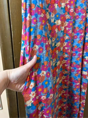 Natural Life The Hangout Cotton Midi Dress in Pink Floral thumbnail 5