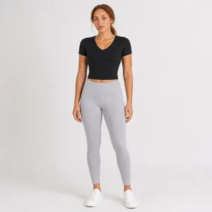 Lululemon Nulu Cropped Slim Yoga Short Sleeve‎ Top Black Size 2 thumbnail 3