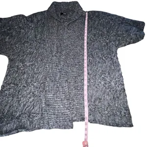 Ana A New Approach Dark Grey Shrug Sweater Short Sleeve‎ Knit Open Front L/XL thumbnail 6