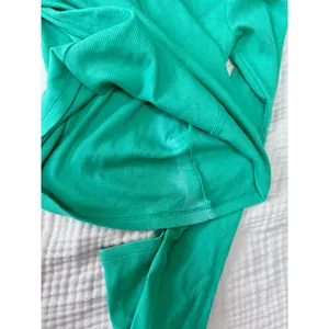 Women's American Eagle Outfitters Green Ribbed Long Sleeve Tee M thumbnail 6