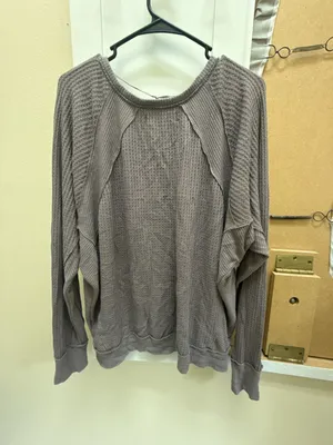 We The Free Thermal Waffle Knit Long Sleeve Top Size Medium thumbnail 3