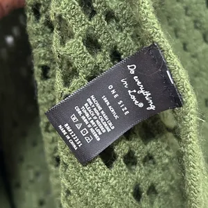 Forest Green Knit Fringe Cardigan thumbnail 3