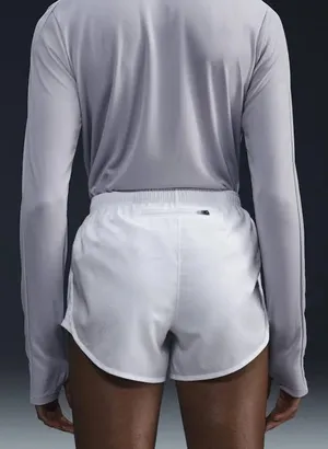 Nike White Dri-Fit Tempo Running Shorts thumbnail 2