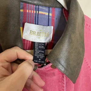 Vintage Hot Pink Bright Women's Chore Coat Utility Contrast Collar M Western 90s thumbnail 7