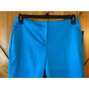 Worthington Fresh Blue Cropped Dress Pants Slim Leg Petite Size 6P NWT (8741) thumbnail 2