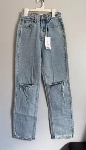 Princess Polly Holland High Rise Straight Leg Jeans Size 2 NWT thumbnail 1