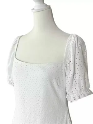 Speechless Eyelet Open Back Boho Prairie Core Mini Dress Sz Large Juniors thumbnail 7