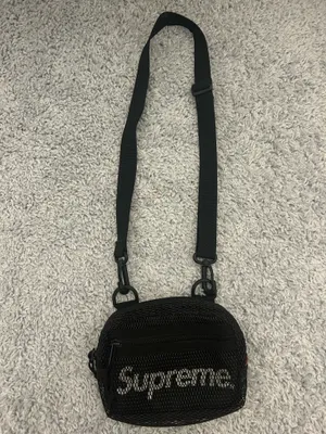 Supreme SS20 small shoulder crossbody black mesh bag thumbnail 2