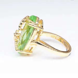 Elegant Gold and Green Dragonfly Ring thumbnail 5