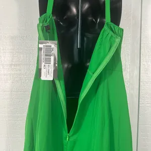 Misa Hylton for INC Green High Neck Spaghetti Strap Tiered Dress Size Small NWOT thumbnail 10