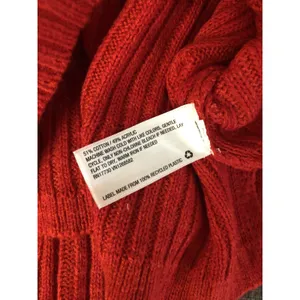 Wild Fable Red Ribbed V-Neck Sweater Long Sleeve Knit Top Large NEW thumbnail 5