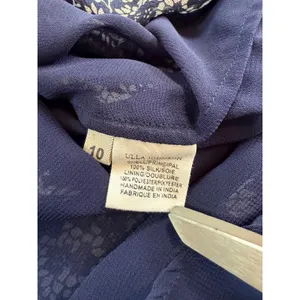 Ulla Johnson Samira Dress Silk Floral Drop Waist Mini Dress Bleu Blue Size 10 thumbnail 5