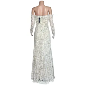 LULUS Romance Dreamer Lace Off-the-Shoulder Dress, White, Large thumbnail 9