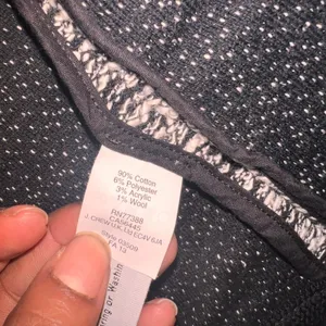 J.Crew Black White Textured Knit Open Front Blazer‎ Jacket - Women's Small thumbnail 3