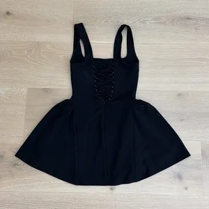 White Fox Mini Dress Sleeveless Moonlight Magic Size M Black thumbnail 3