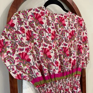 Moni & Co Floral Pink V-Neck Dress‎ Women’s Size L/XL thumbnail 11