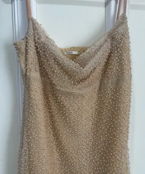 House of CB Gold Beaded Maxi Dress thumbnail 1