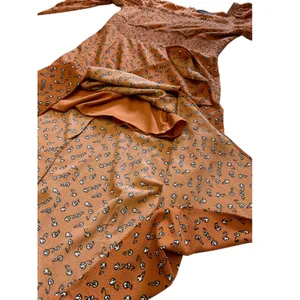 French Connection Dress Orange Floral Square Neck‎ Long Sleeve Midi thumbnail 6
