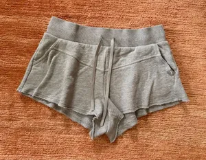 JoyLab Gray High Rise Raw Hem Sweat Shorts Women’s L Cotton Lounge thumbnail 1