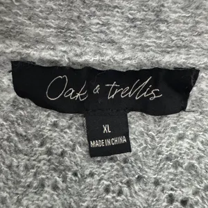 Oak‎ & Trellis Front Bow Tie Sweater XL Gray Coquette Balletcore Pointelle Soft thumbnail 9
