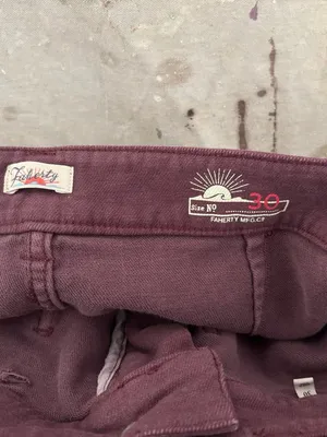 Faherty Stretch Terry Knit Denim Patch Pocket Pants in Catawba Grape thumbnail 3