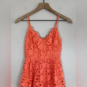 Astr The Label Lace Midi Dress Coral Peach size XS $90 thumbnail 4