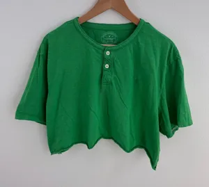 American Eagle Cropped Henley Tee thumbnail 1