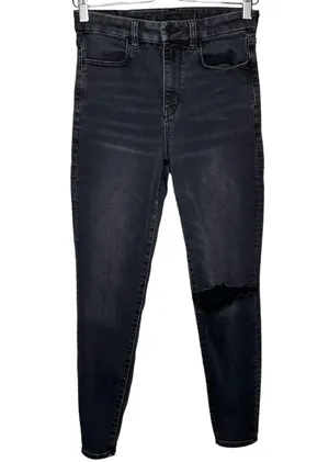 American Eagle black curvy super hi rise jeggings size 4 thumbnail 1