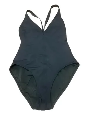 Proenza Schouler Womens Deep V Neck Maillot One Piece Swimsuit Black Size L/G thumbnail 1