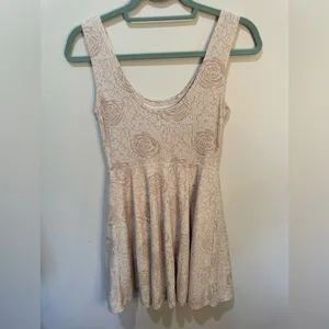 Free People Cream Beaded Floral‎ Dress Sz XS thumbnail 4