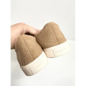 Vince Warren Wool‎ Texture Low Top Sneakers Camel Tan Platform Shoes Size 8.5US thumbnail 8