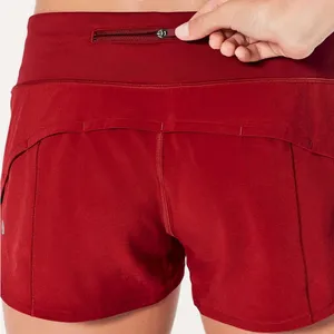 Lululemon Burgundy/ Maroon Speed up Shorts thumbnail 4
