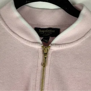 Juicy Couture Black Label Baby Pink Velour Zip Bomber thumbnail 6