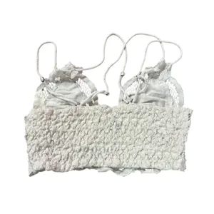 Free People Adella White Lace Crochet Bralette Crop Top Boho‎ Festival S thumbnail 2