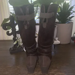 BareTraps Brown Over the Knee Brown Suede Fur Lined Wedge Boots Side Zipper 6M thumbnail 7