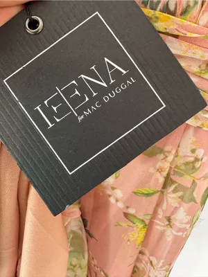 NWT Mac Duggal Ieena 70208 High Neck Floral Print Dress Pink Multi Size 0 thumbnail 10